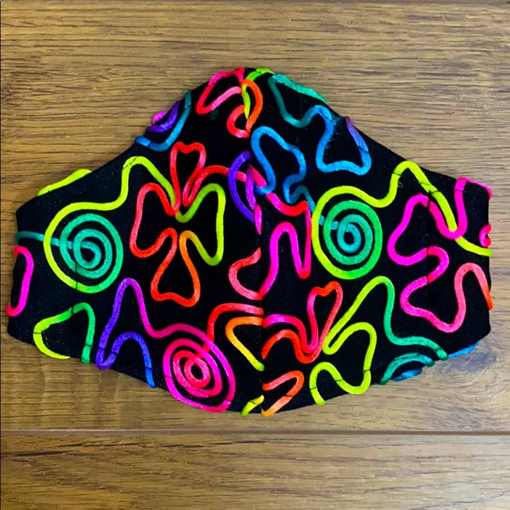 PRIDE Fashion Face Mask in Neon Rainbow Couture